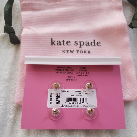 NWT Kate Spade Rise&Shine Stud Earrings - Picture 5 of 5